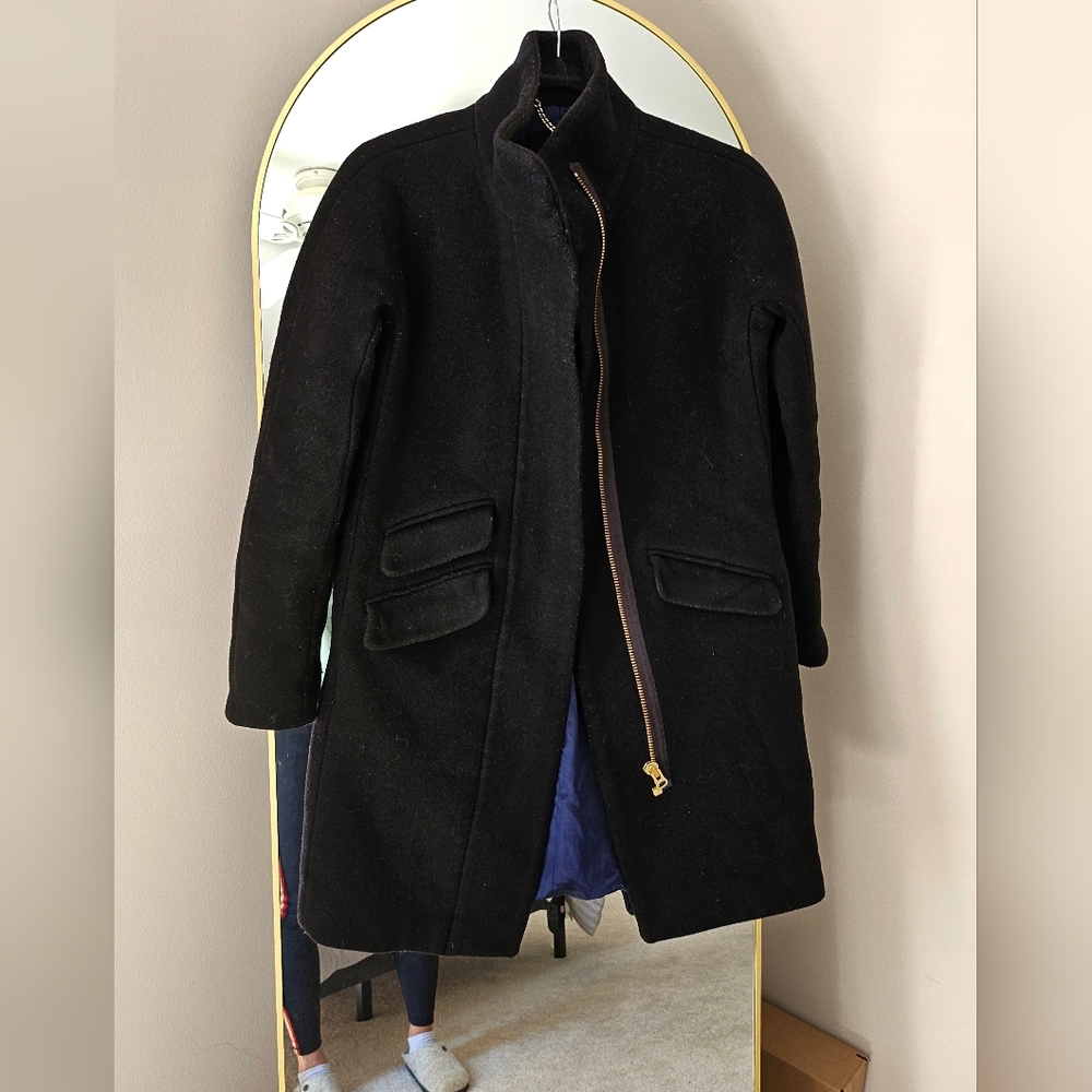 J Crew Women's Italian stadium-cloth wool coat, size 00